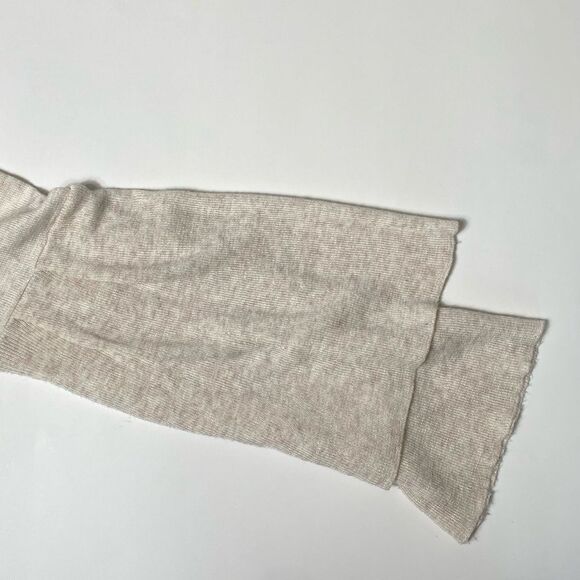Knyt & Lynk Cream Colored Mock Neck Sweater Double Bell Sleeves Women's Size Med - Picture 9 of 12